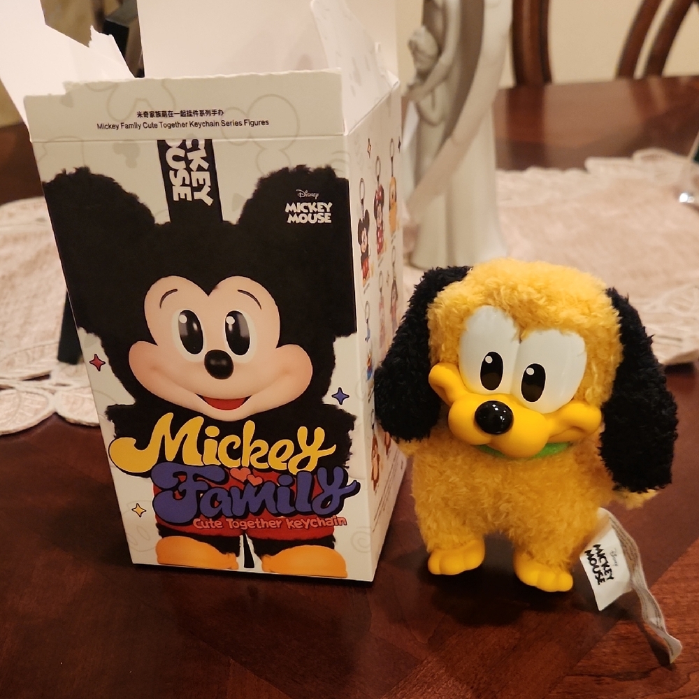 Disney Popmarr Mickey Family Keychain with Yellow and Black Pluto